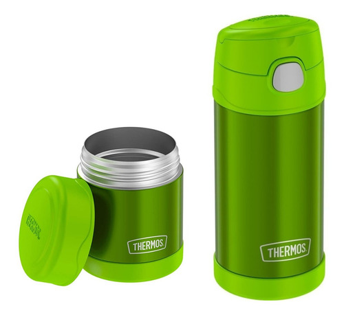 Kit Escolar Thermos Infantil Garrafa E Pote Térmico Premium