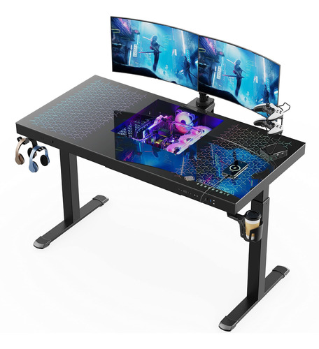 Eureka Ergonomico Rgb Gaming Desk Pc Case Construido Vidrio