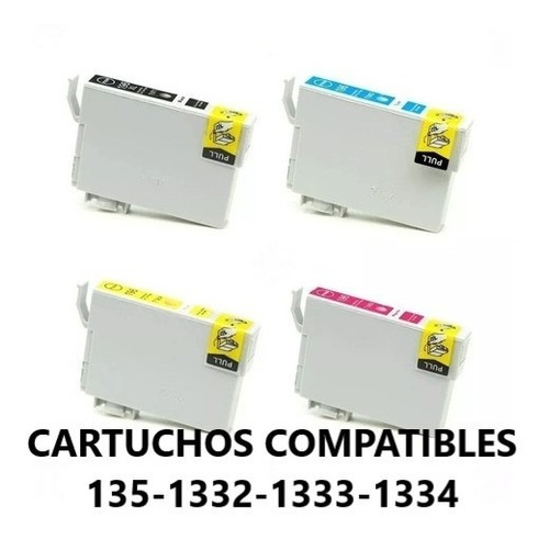 Cartucho Compatible Epson 135bk 133 C, Tx135-tx125-t25