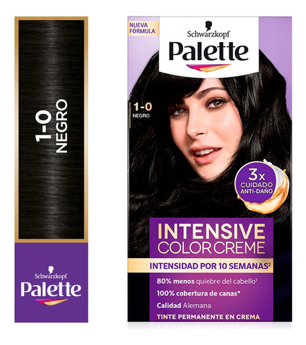 Tinte Para Cabello Palette Color Creme Negro 1-0