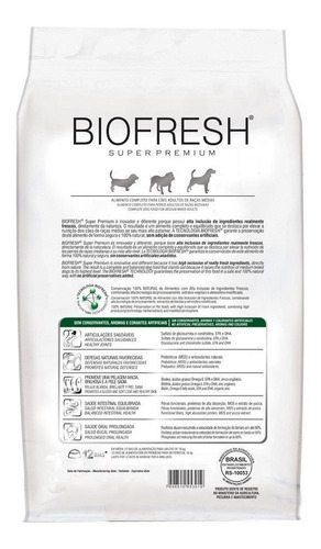 Imagen 2 de 4 de Alimento Biofresh Super Premium para perro adulto de raza mediana sabor carne, frutas y vegetales en bolsa de 15kg