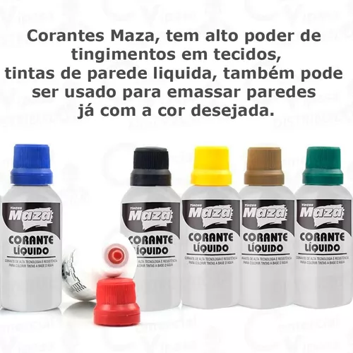 Pigmento Corante Várias Cores Tipo Xadrez Bisnaga 50ML Para Tecidos Parede  Papelaria Construção