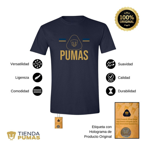 Playera Deportiva Hombre Pumas Unam Insignia