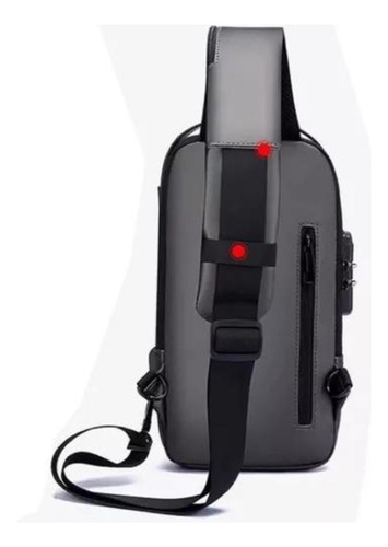 Shoulderbag Media Trasnversal Resistente Porta Usb Antifurto Cor Ferrugem