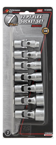 Juego De 7 Llaves De Vaso Flexibles De 3/8 Sae W38980