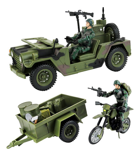 Juguete Click N Play De VehĂculo Militar Con Accesorios