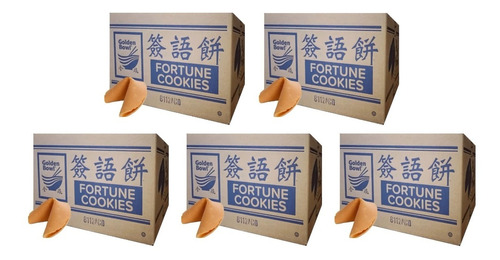 5 Cajas Galletas De La Fortuna China Golden Bowl