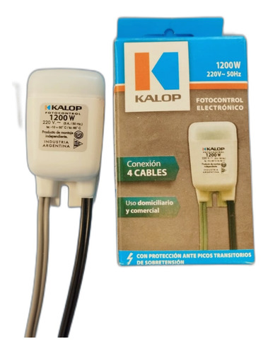 Fotocontrol Fotocelula Kalop 4 Cables 1200w Apto Led Kl95002