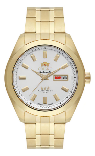 Relógio Orient Original Automático 469gp075f S1kx Nota Cor da correia Dourado Cor do bisel Dourado Cor do fundo Prateado