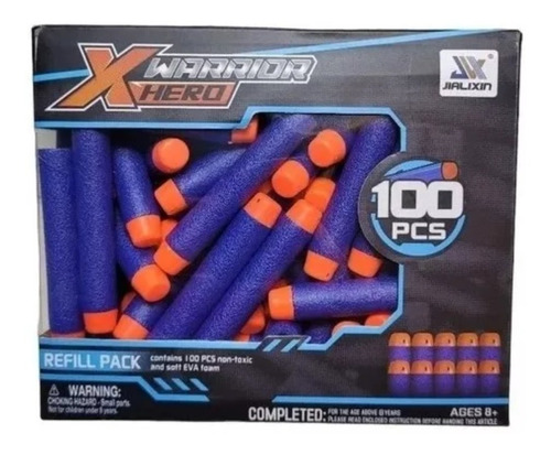 100 Dardos Bala De Repuesto 7.2cm Para Nerf Pistola Juguete