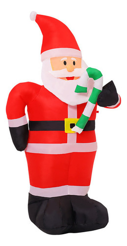 Ppp Papá Noel Inflable De Navidad De 4 Pies Con Bastón