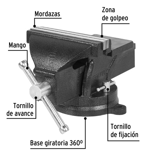 Tornillo De Banco 8p Prensa De Hierro Pretul