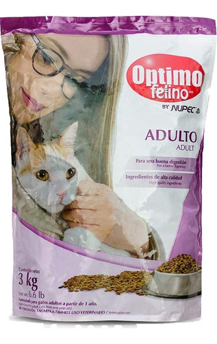 Alimento Optimo Felino para gato adulto sabor mix en bolsa de 3kg