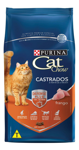 Ração Purina Cat Chow Gatos Castrados Frango 10.1kg