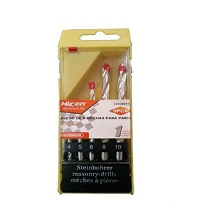 Set Juego De 5 Mechas De Widia Para Pared Marca Hicen 