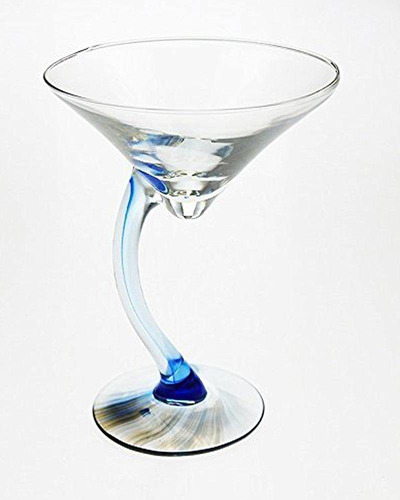 4 Vaso Bebida Libbey Martini Vastago Swerve Light Blue