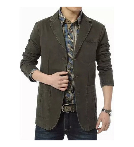 Blazer Casual De Algodón Moderno Para Hombre 2023