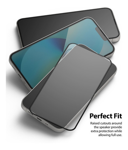 Imagen 5 de 10 de Vidrio Templado Para iPhone 13 Mini 5,4 Full Cover Ringke