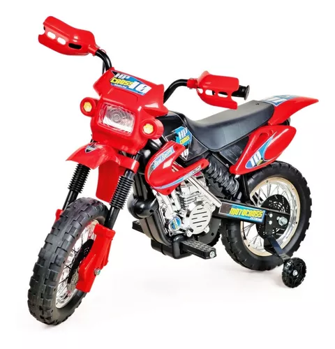 Mini Moto Eletrica Infantil Motocross Motoca Vermelho