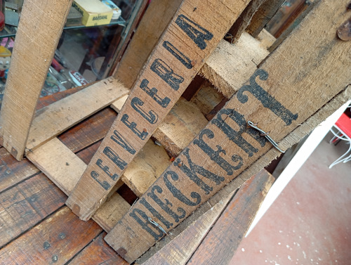 Antiguo Cajon De Madera Cerveza Bieckert Ref. 700 (Usado)
