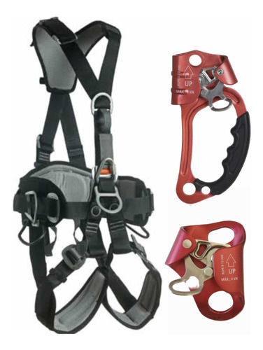 Kit Alpinismo Ultra Safe Cinto + Ascensores De Punho Ventral