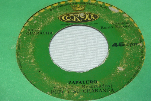 Jch- Pupi Y Su Charanga Zapatero / La Ruñidera Salsa 45 Rpm