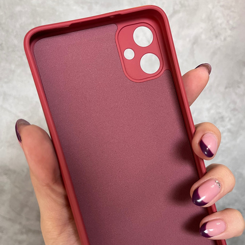 Funda Silicona Cubre Cámara Para Samsung Linea- Coolcase Rojo A06