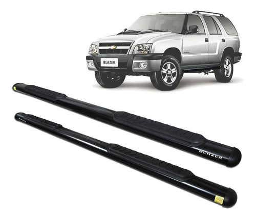 Estribo Lateral Blazer 2001 A 2011 Oblongo Oval Preto Track