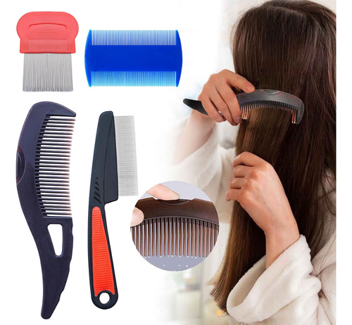 Peine Para Caspa De Dientes Finos R 5003, 4 Unidades, De Ace