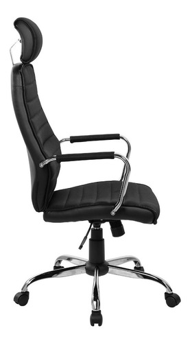 Imagen 3 de 4 de Silla De Oficina Gerencial Alta Color Negro