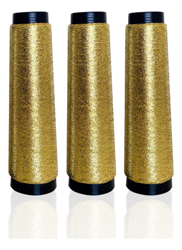 Cono De Hilo Lurex Dorado Para Bordar Por 1000 Mts