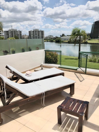 Departamento Vista Al Lago En Planta Baja Con Patio Y Parrilla, Único!!