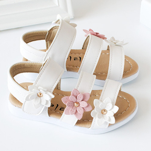 Sandalias T Summer Kids A La Moda Con Flores Grandes Para Ni
