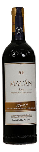 Pack De 2 Vino Tinto Macan Tempranillo 750 Ml