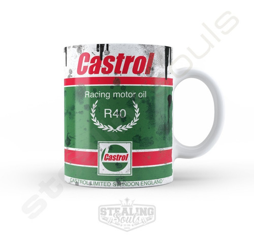 Imagen 1 de 3 de Taza De Porcelana Fierrera - Castrol #01 | Oil - Aceite