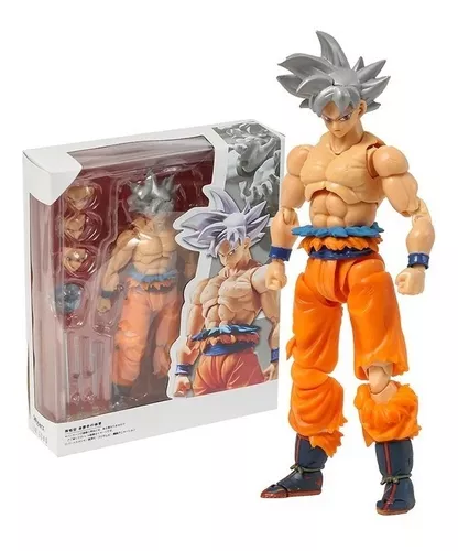 Boneco articulado do goku instinto superior dando