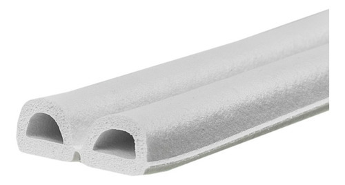 Imagen 3 de 8 de Burletes Autoadhesivos De Goma Perfil D Color Blanco