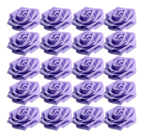 100pcs Espuma Cabeza Foam Flores Artificiales Púrpura