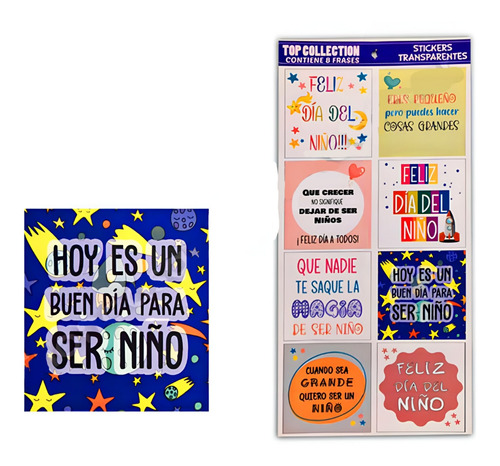 Stickers En Plancha Dia Del Niño - Cotillón Waf