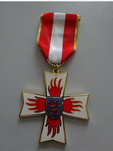 Medalla Bomberos De Turingia Alemania (Usado)