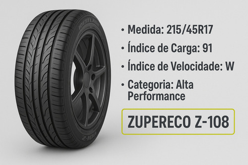 Pneu Westlake 215/45R17 91W ZuperEco Z-108 – Alta Performance e Durabilidade