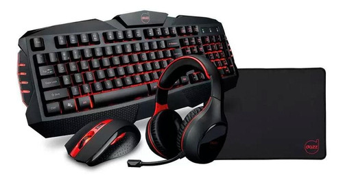 Combo Gamer Dazz Arsenal 4 Em 1 Preto - 625237