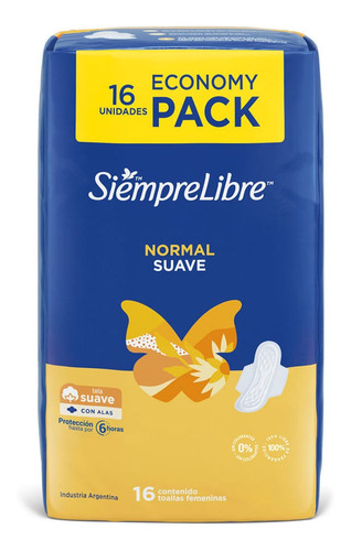 Toallas Femeninas Siempre Libre Triprotect Con Alas X 16 Un