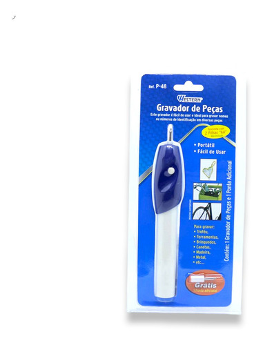 Caneta Gravadora Peças Objetos Metal Madeira Plastico