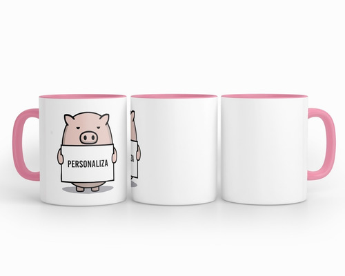 Taza De Cerdito Enojon Personalizable