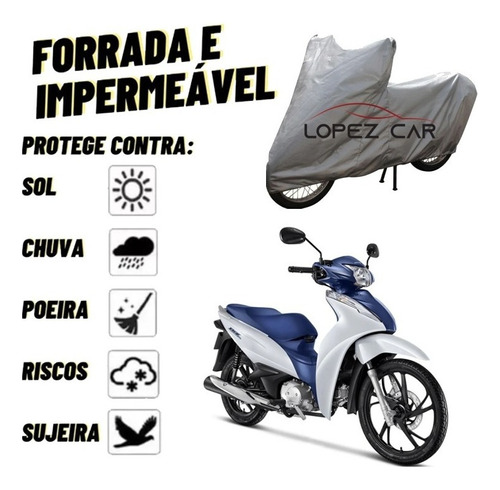 Capa Cobrir Moto Honda Biz 100% Forrada E 100% Impermeável Cor Outro