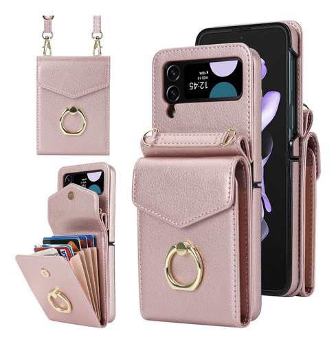 For Samsung Galaxy Flip Z4/z3 Crossbody Women Card Cover