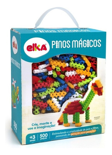 Pinos Mágicos - Blocos De Montar - C/ 500 Peças - Elka