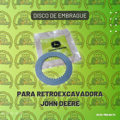 Disco De Embrague Para Retroexcavadora John Deere