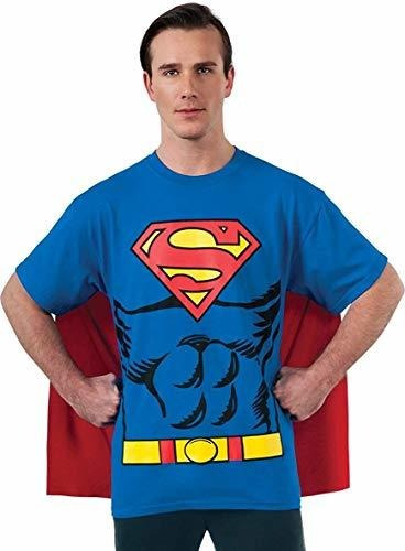 Traje De Superman Dc Comics Camiseta Con El Cabo.